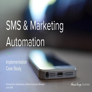 SMS & Marketing Automation Implementation Case Study - ADMA Techmix - June 2016