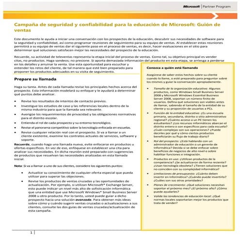 Smsp ps sr_education_to_partner_telesales script_esp rev