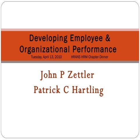 The Performance Management Cycle