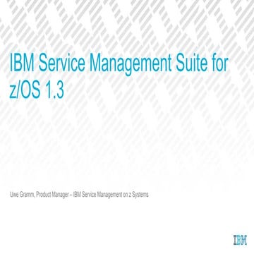 IBM Service Management Suite for z/OS 