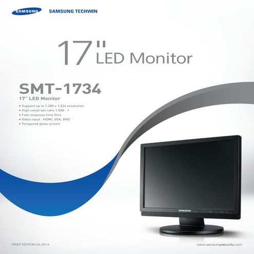 Samsung Techwin SMT-1734 Data Sheet