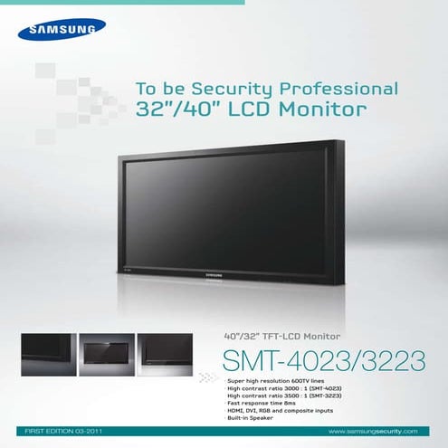 Samsung Techwin SMT-4023 Data Sheet