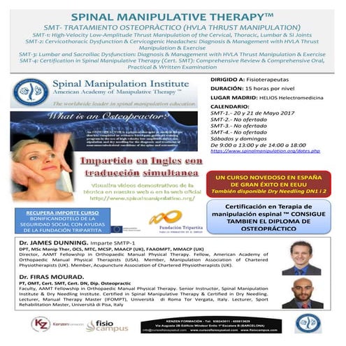 Spinal Manipulative Therapy (SMT) | PDF