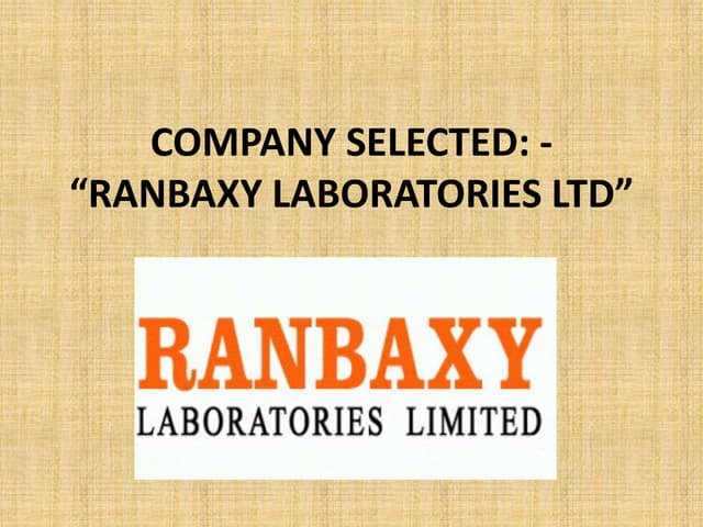 ABOUT RANBAXY