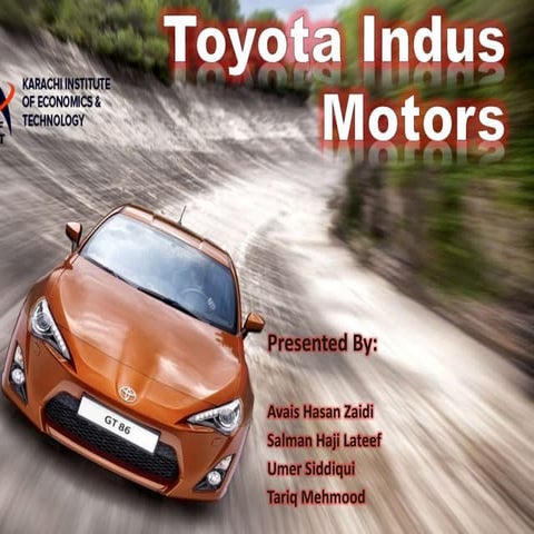 Toyota Pakistan PowerPoint Presentation