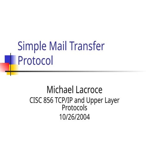 smtp.04f.ppt simple mail transfer protocol | PPT