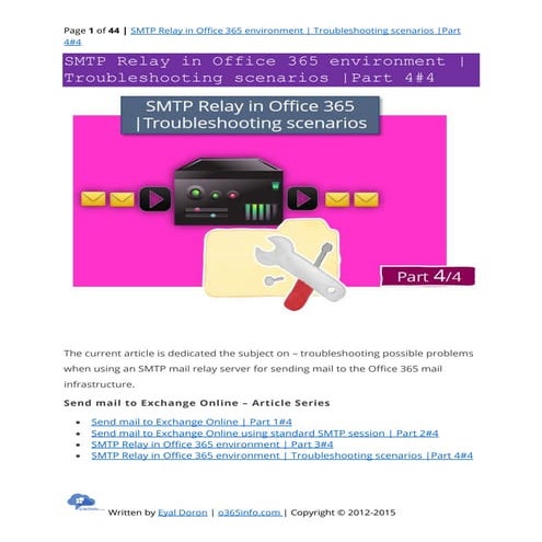 Smtp relay in office 365 environment troubleshooting scenarios - part 4 ...