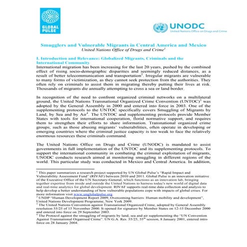 Smugglers and vulnerable migrants in central america and mexico   final