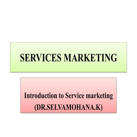 SERVICES MARKETING