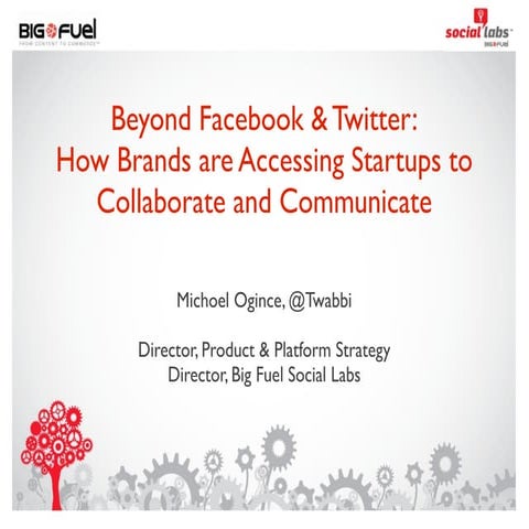 Social Media Week 2012 Panel : Beyond Facebook and Twitter