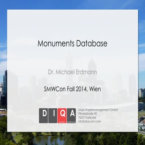 SMW User Conference 2014: Monuments Database for Kanton Zürich / Kanton Züric...