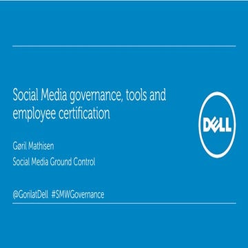 Social Media governance, tools and employee certification 