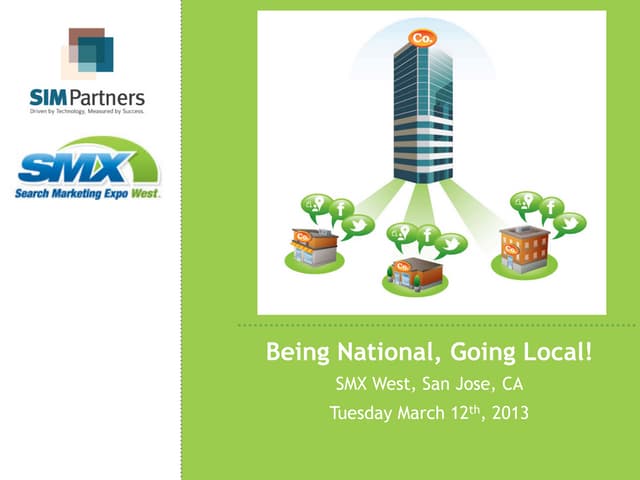 SMX West "Being National, Going Loc...