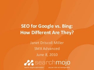 SMX Advanced: SEO for Google v. Bing