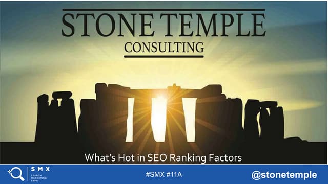 What's Hot in SEO Ranking Factors -  SMX Advanced June, 2016