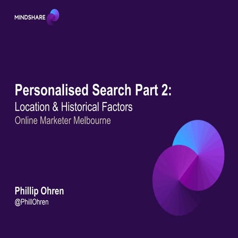 Personalised Search: Historical & Geographical Factors