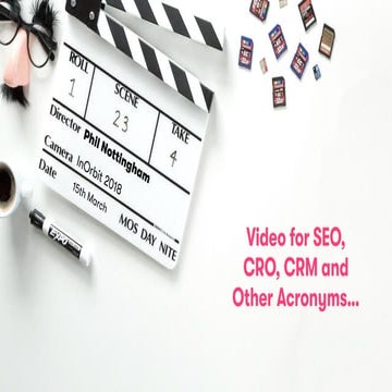 Video for SEO, CRO, CRM and Other Acronyms