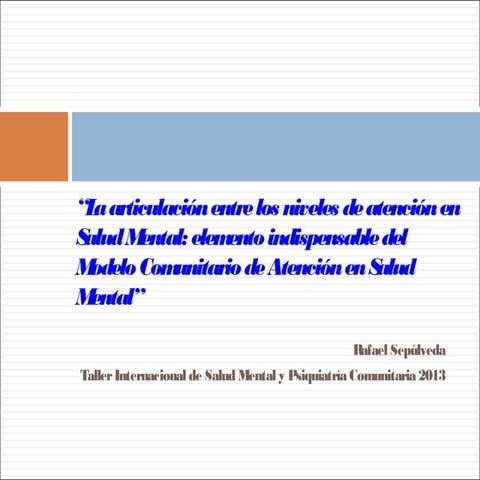 Salud Mental y Atención Primaria de Salud