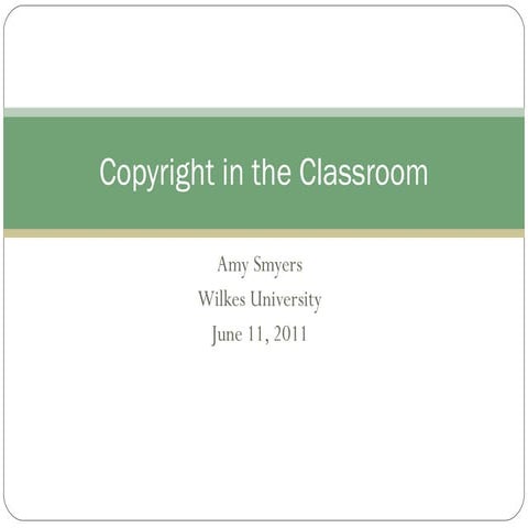 Copyright in the Classroom | PPT