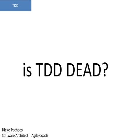 is TDD Dead? System Nature is the anwser!