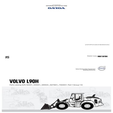 SN12001 Volvo l90h Parts Catalog Manual Download