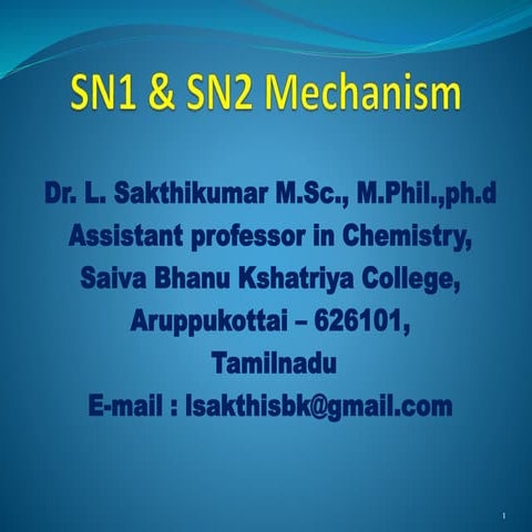 SN1 &amp; SN2 mechanism