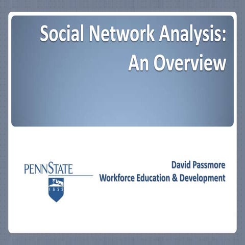 Social Network Analysis: An Overview
