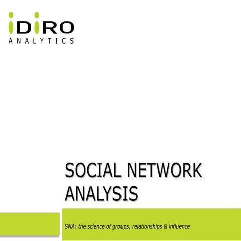 Idiro Analytics - Identifying Families using Social Network Analysis ...
