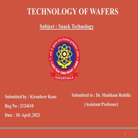 Technology of wafers | PPTX
