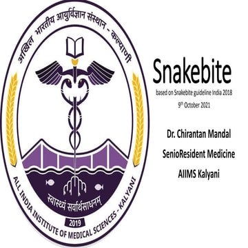 Snake bite management India