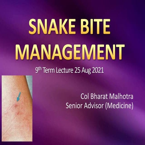 Snake bite management  2021