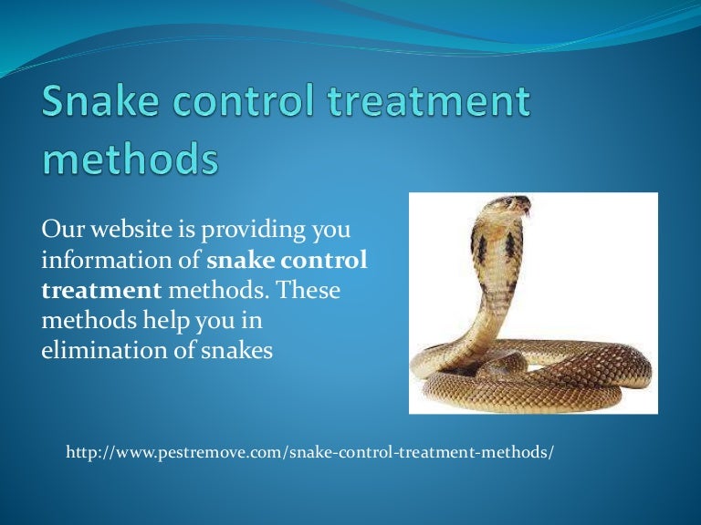 Snake control treatment methods