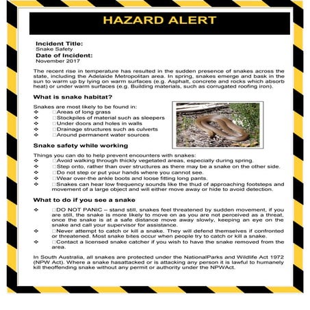 Photo inspiration: Visual Reference: Snake Safety 2017
