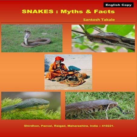 Snakes Myths & Facts in English by Santosh Takale(R5)