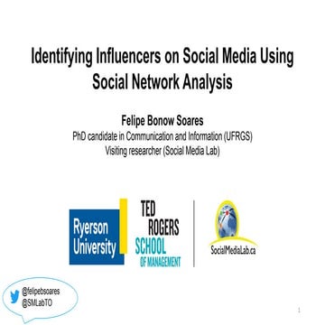 Identifying Influencers on Social Media Using Social Network Analysis | PDF