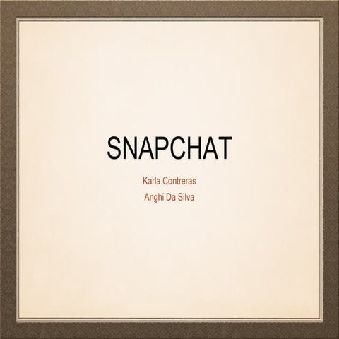 Redes Sociales -Snapchat