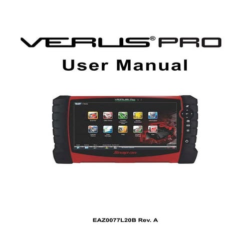 Snap-on D10 Verus Pro User’s Manual