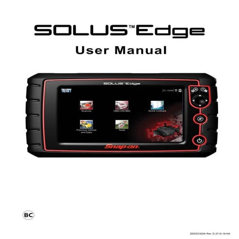 Snap-on Solus Edge User's Manual