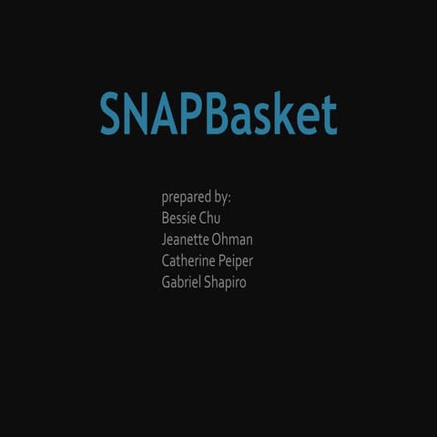 Social Good App for EBT Users: SNAPBasket