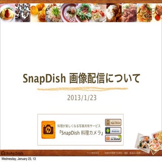 SnapDish 画像配信について