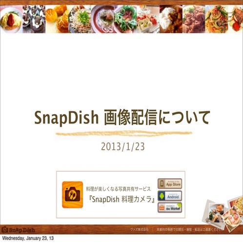 SnapDish 画像配信について