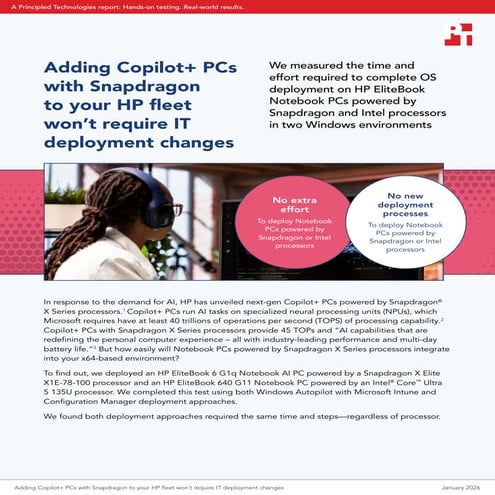 Adding Copilot+ PCs with Snapdragon to your HP fleet won’t require IT ...