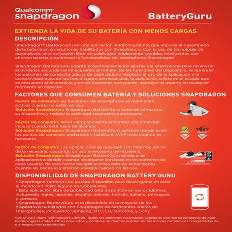 Snapdragon battery guru fact sheet   español