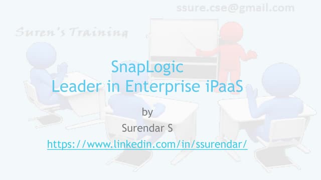 SnapLogic- iPaaS (Elastic Integration Cloud and Data Integration) 