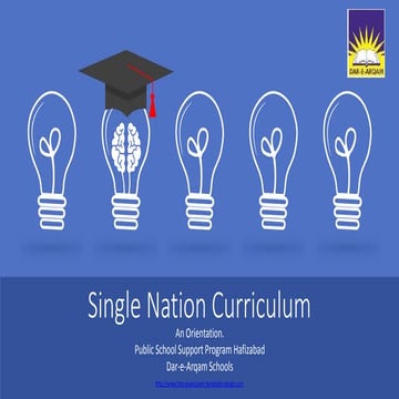 Single Nation Curriculum-  an introduction