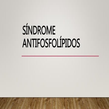 Síndrome antifosfolípidos odontologia