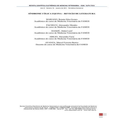 Síndrome cólica equina