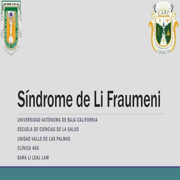 Síndrome de Li Fraumeni | PPTX