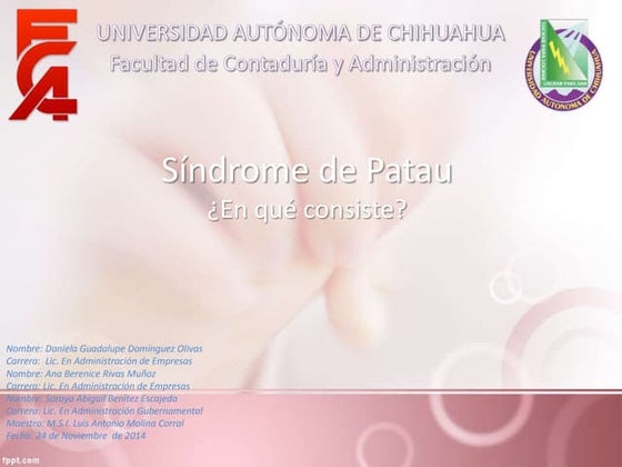 Trisomía 13 síndrome de patau | PPT