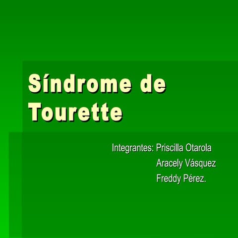 Síndrome de tourette